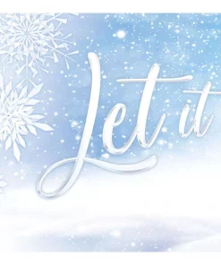 Outdoor Christmas Decorations My Door Decor 7 Ft. X 8 Ft. Let It Snow-Christmas Garage Door Decor Mural For Split Car Garage