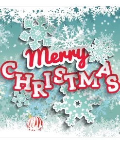 Outdoor Christmas Decorations My Door Decor 7 Ft. X 8 Ft. Merry Christmas Cut Paper Holiday Garage Door Decor Mural For Single Car Garage