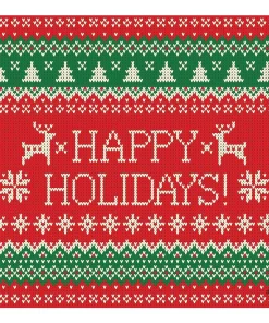 Outdoor Christmas Decorations My Door Decor 7 Ft. X 8 Ft. Ugly Christmas Sweater Happy Holidays-Christmas Garage Door Decor Mural For Single Car Garage