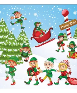 Outdoor Christmas Decorations My Door Decor 36 In. X 80 In. Merry Christmas Tree -Christmas Front Door Decor Mural