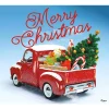Outdoor Christmas Decorations My Door Decor 7 Ft. X 8 Ft. Red Truck Christmas-Christmas Garage Door Decor Mural For Single Car Garage