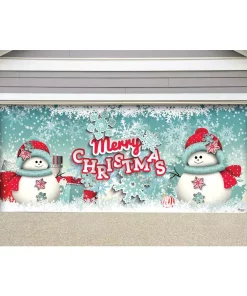 Outdoor Christmas Decorations My Door Decor 7 Ft. X 16 Ft. Snowman Merry Christmas-Outdoor Christmas Holiday Garage Door Banner Decor 6 Outdoor Christmas Decorations My Door Decor 7 Ft. X 16 Ft. Snowman Merry Christmas-Outdoor Christmas Holiday Garage Door Banner Decor -Christmas Tree Decorations Shop my door decor christmas flags 285905xmas 001 4f 1000