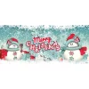 Outdoor Christmas Decorations My Door Decor 7 Ft. X 16 Ft. Snowman Merry Christmas-Outdoor Christmas Holiday Garage Door Banner Decor