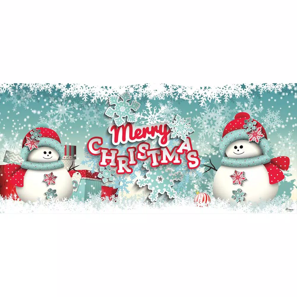 Outdoor Christmas Decorations My Door Decor 7 Ft. X 16 Ft. Snowman Merry Christmas-Outdoor Christmas Holiday Garage Door Banner Decor 1 Outdoor Christmas Decorations My Door Decor 7 Ft. X 16 Ft. Snowman Merry Christmas-Outdoor Christmas Holiday Garage Door Banner Decor