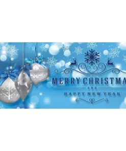 Outdoor Christmas Decorations My Door Decor 7 Ft. X 16 Ft. Silver Christmas Ornaments On Blue Christmas Garage Door Decor Mural For Double Car Garage