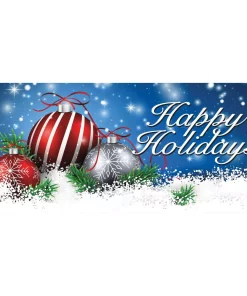 Outdoor Christmas Decorations My Door Decor 7 Ft. X 16 Ft. Red And White Christmas Ornaments On Red Christmas Garage Door Decor Mural For Double Car Garage