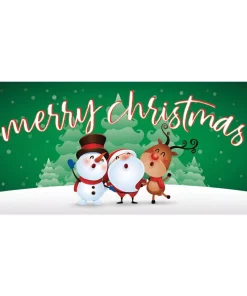 Outdoor Christmas Decorations My Door Decor 7 Ft. X 16 Ft. Christmas Characters Merry Christmas-Christmas Garage Door Decor Mural For Double Car Garage