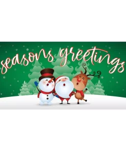 Outdoor Christmas Decorations My Door Decor 7 Ft. X 16 Ft. Christmas Characters Seasonal Greetings-Christmas Garage Door Decor Mural For Double Car Garage