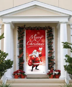 Outdoor Christmas Decorations My Door Decor 36 In. X 80 In. Santa’s Merry Christmas-Christmas Front Door Decor Mural 5 Outdoor Christmas Decorations My Door Decor 36 In. X 80 In. Santa’s Merry Christmas-Christmas Front Door Decor Mural -Christmas Tree Decorations Shop my door decor christmas flags 285906xmas 009 4f 1000