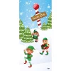Outdoor Christmas Decorations My Door Decor 36 In. X 80 In. North Pole Elves-Christmas Front Door Decor Mural