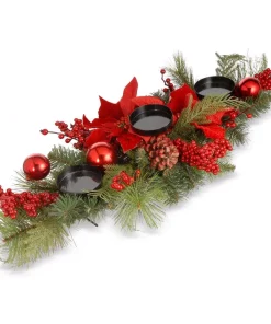 Indoor Christmas Decorations National Tree Company 28 In. Christmas Candleholder Centerpiece