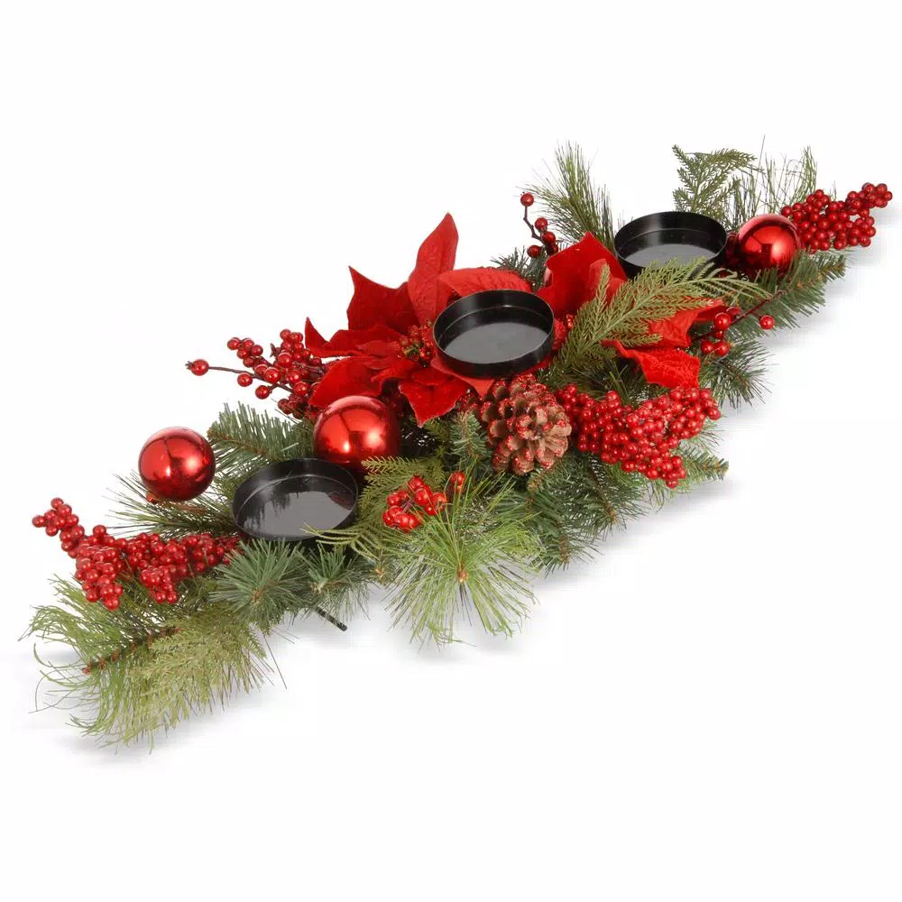 Indoor Christmas Decorations National Tree Company 28 In. Christmas Candleholder Centerpiece 1 Indoor Christmas Decorations National Tree Company 28 In. Christmas Candleholder Centerpiece