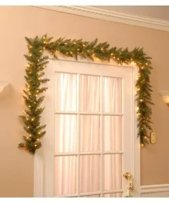 Christmas Greenery National Tree Company 9 Ft. Pre-Lit Dunhill Fir Garland With Clear Lights -Christmas Tree Decorations Shop national tree company christmas garland du 9alo 1 31 1000