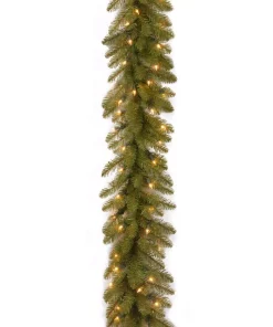 Christmas Greenery National Tree Company 9 Ft. Pre-Lit Dunhill Fir Garland With Clear Lights