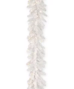 Christmas Greenery National Tree Company 9 Ft. Dunhill White Fir Garland With Clear Lights