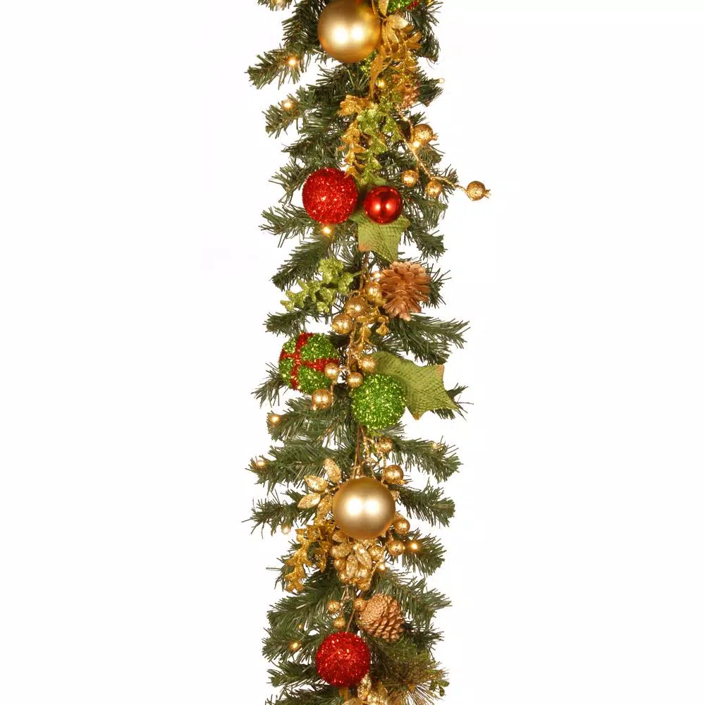 Christmas Greenery National Tree Company 30 In. Decorated Christmas Wreath With Battery Operated LED Lights 1 Christmas Greenery National Tree Company 30 In. Decorated Christmas Wreath With Battery Operated LED Lights