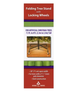 Christmas Tree Decorations National Tree Company 28 In. Metal Revolving Tree Stand