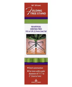 Christmas Tree Decorations National Tree Company 36 In. Metal Folding Tree Stand