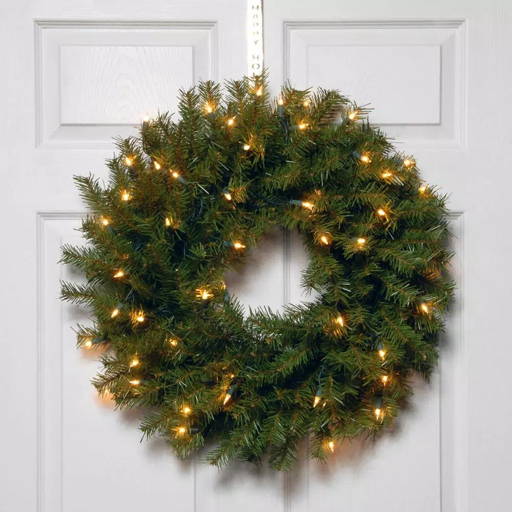 Christmas Greenery National Tree Company 24″ Norwood Fir Wreath With Battery Operated Dual Color LED Lights 4 Christmas Greenery National Tree Company 24″ Norwood Fir Wreath With Battery Operated Dual Color LED Lights - Image 4