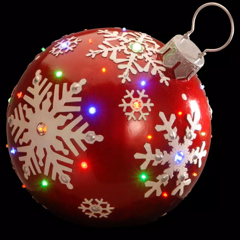 Outdoor Christmas Decorations National Tree Company 18 In. Pre-Lit Ball Ornament Decoration 1 Outdoor Christmas Decorations National Tree Company 18 In. Pre-Lit Ball Ornament Decoration
