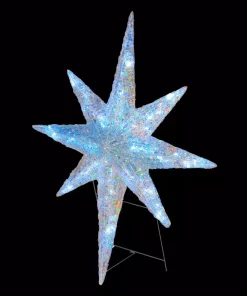 Outdoor Christmas Decorations National Tree Company 42 In. Ice Crystal Star With LED Lights