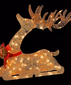 Outdoor Christmas Decorations National Tree Company 31 In. Pre-lit Resting Reindeer