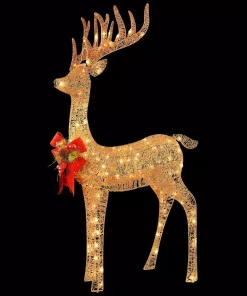 Outdoor Christmas Decorations National Tree Company 48 In. Pre-lit Standing Reindeer