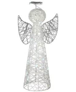 Outdoor Christmas Decorations National Tree Company 24 In. Pre-Lit Angel Cone Tree