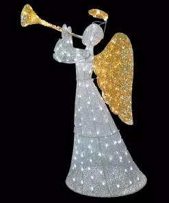 Outdoor Christmas Decorations National Tree Company 60 In. Angel Decoration With LED Lights