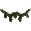 Christmas Greenery Nearly Natural 9 Ft. X 12 In. Hanging Icicle Artificial Christmas Garland With 50 Multi-Colored LED Lights, Berries And Pine Cones