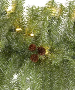 Christmas Greenery Nearly Natural 6 Ft. Pre-Lit Christmas Pine Artificial Garland With 50 Warm White LED Lights And Pine Cones 7 Christmas Greenery Nearly Natural 6 Ft. Pre-Lit Christmas Pine Artificial Garland With 50 Warm White LED Lights And Pine Cones -Christmas Tree Decorations Shop nearly natural christmas garland 4465 4f 1000