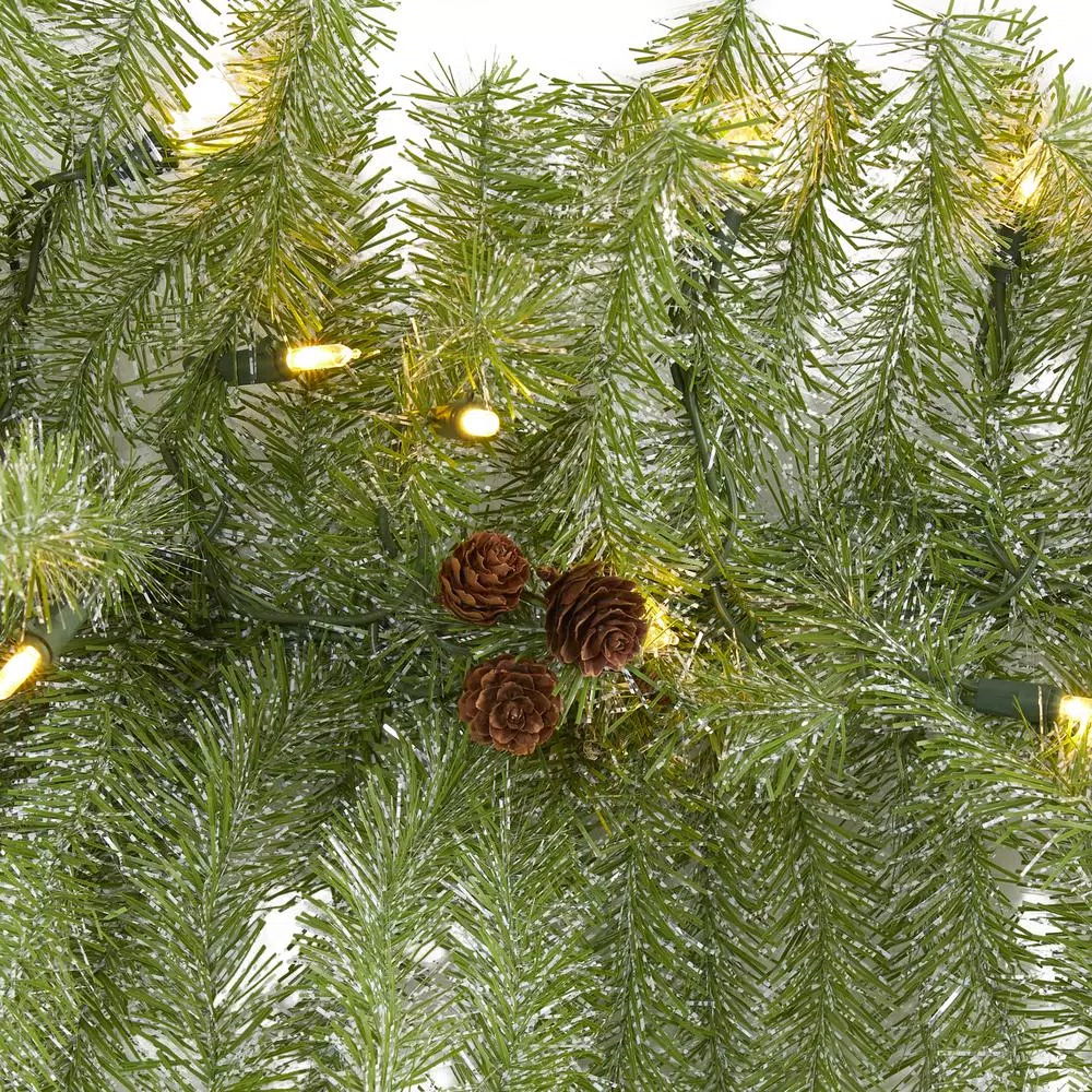 Christmas Greenery Nearly Natural 6 Ft. Pre-Lit Christmas Pine Artificial Garland With 50 Warm White LED Lights And Pine Cones 3 Christmas Greenery Nearly Natural 6 Ft. Pre-Lit Christmas Pine Artificial Garland With 50 Warm White LED Lights And Pine Cones - Image 3