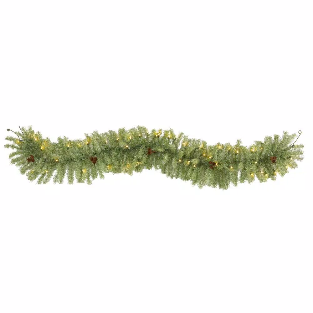 Christmas Greenery Nearly Natural 6 Ft. Pre-Lit Christmas Pine Artificial Garland With 50 Warm White LED Lights And Pine Cones 1 Christmas Greenery Nearly Natural 6 Ft. Pre-Lit Christmas Pine Artificial Garland With 50 Warm White LED Lights And Pine Cones