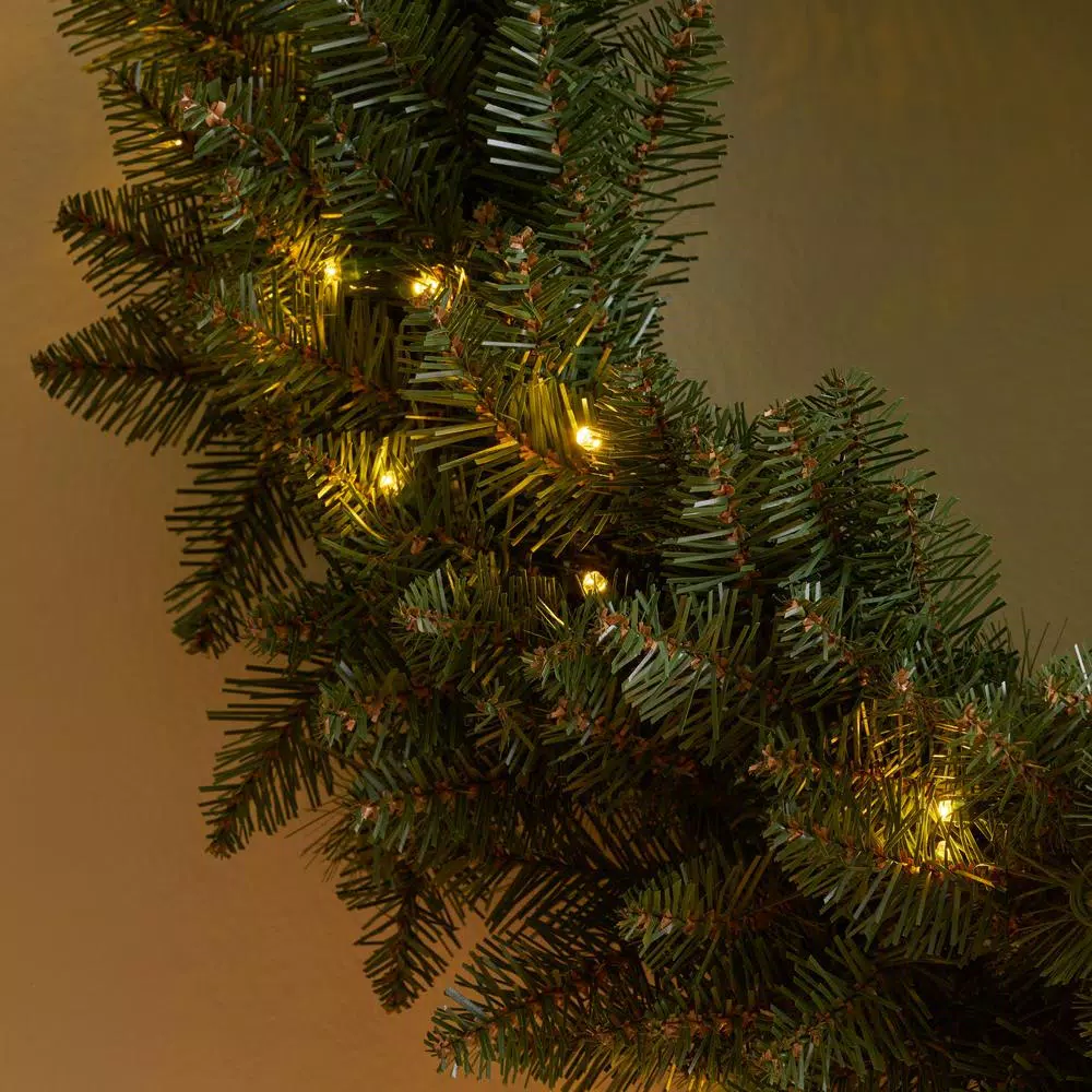 Christmas Greenery Noble House 24 In. Battery Operated Pre-Lit LED Artificial Christmas Wreath 2 Christmas Greenery Noble House 24 In. Battery Operated Pre-Lit LED Artificial Christmas Wreath - Image 2