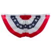 Outdoor Christmas Decorations Northlight 48 In. X 24 In. Red White And Blue USA Pleated American Bunting Flag