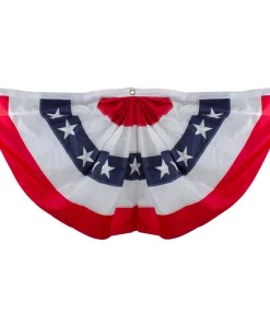 Outdoor Christmas Decorations Northlight 48 In. X 24 In. Red White And Blue USA Pleated American Bunting Flag