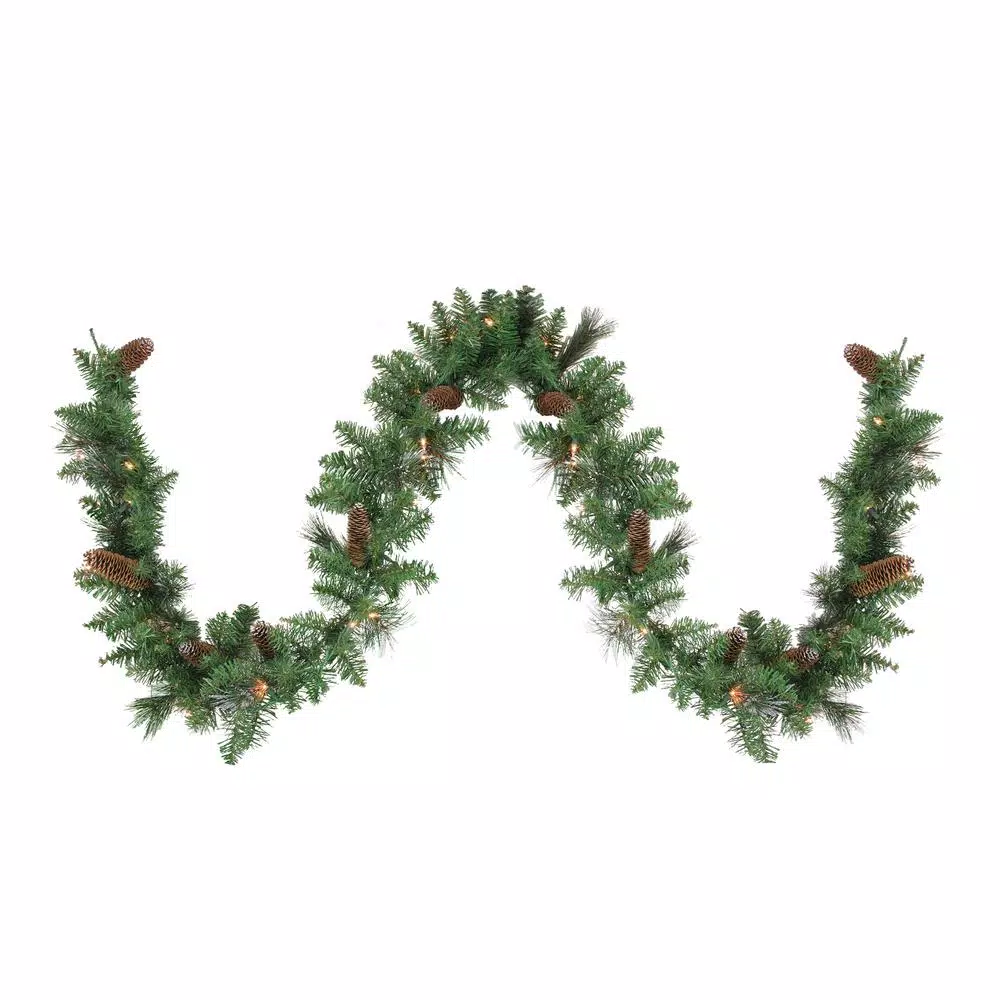 Christmas Greenery Northlight 9 Ft. X 10 In. Pre-Lit Yorkville Pine Artificial Christmas Garland – Clear Lights 1 Christmas Greenery Northlight 9 Ft. X 10 In. Pre-Lit Yorkville Pine Artificial Christmas Garland – Clear Lights