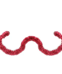 Christmas Greenery Northlight 50 Ft. 8 Ply Unlit Shiny Red Festive Christmas Foil Tinsel Garland