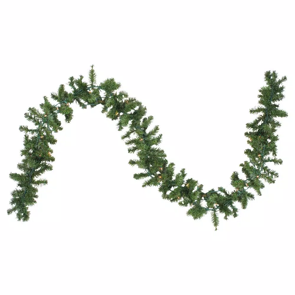 Christmas Greenery Northlight 9 Ft. X 8 In. Pre-Lit Canadian Pine Artificial Christmas Garland With Clear Lights 1 Christmas Greenery Northlight 9 Ft. X 8 In. Pre-Lit Canadian Pine Artificial Christmas Garland With Clear Lights