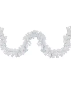 Christmas Greenery Northlight 9 Ft. X 10 In. Spruce Artificial Christmas Garland, Icy White