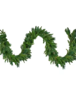 Christmas Greenery Northlight 9 Ft. X 14 In. Unlit Mixed RoseMary Emerald Angel Pine Artificial Christmas Garland