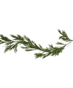 Christmas Greenery Northlight 72 In. Green Cypress Unlit Artificial Christmas Garland With Black Grape Berries