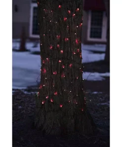 Northlight 2 Ft. X 8 Ft. Red Mini Net Style Tree Trunk Wrap Christmas Lights With Brown Wire -Christmas Tree Decorations Shop northlight christmas net lights 32604130 4f 1000