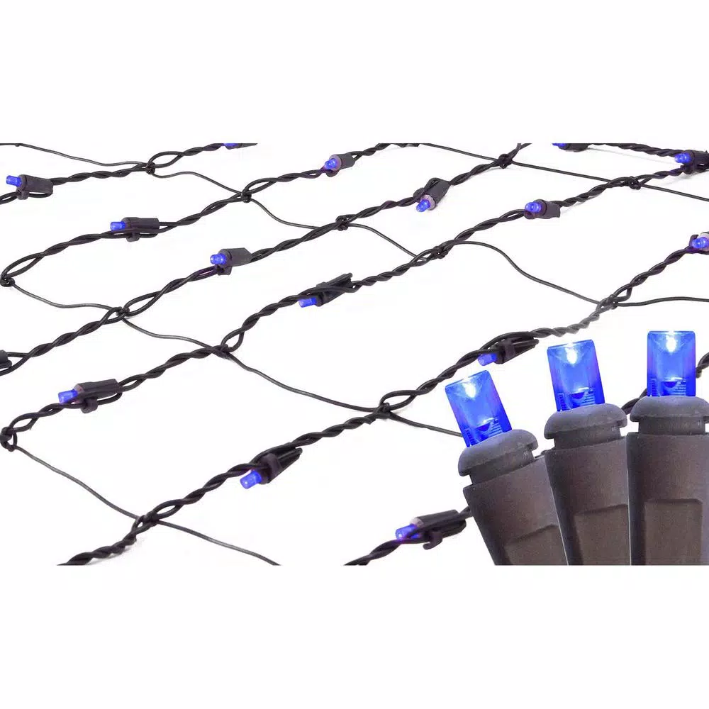 Northlight 2 Ft. X 8 Ft. Blue LED Net Style Tree Trunk Wrap Christmas Lights With Brown Wire 1 Northlight 2 Ft. X 8 Ft. Blue LED Net Style Tree Trunk Wrap Christmas Lights With Brown Wire