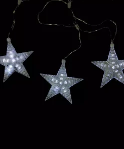 Christmas Lights Northlight 2 Ft. 3-Light White Cascading Snowfall Star Christmas LED Lights