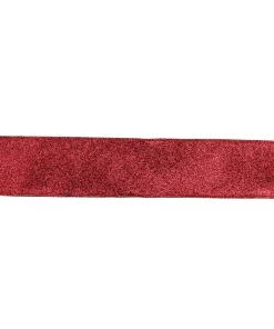 Christmas Tree Decorations Northlight 2.5 In. X 16 Yds. Sparkles And Glitter Red Solid Wired Craft Ribbon