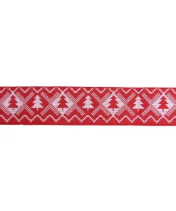 Christmas Tree Decorations Northlight 2.5 In. X 16 Yds. Red And White Nordic Tree Wired Craft Ribbon