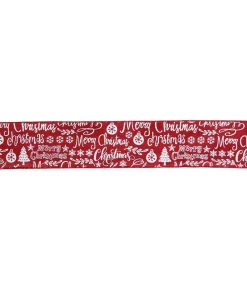 Christmas Tree Decorations Northlight 2.5 In. X 16 Yds. Red And White Merry Christmas Design Wired Craft Ribbon
