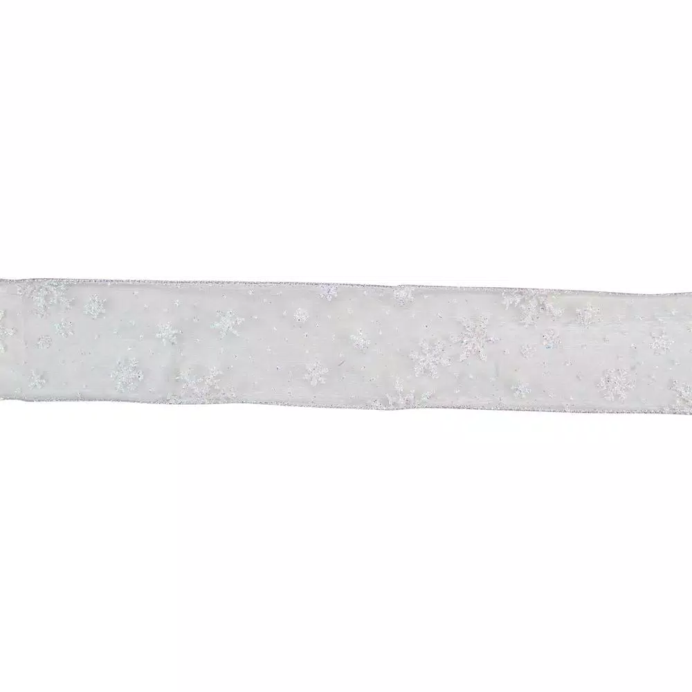 Christmas Tree Decorations Northlight 2.5 In. X 16 Yds. Shimmering Iridescent Snowflakes On A Sheer White Ribbon 1 Christmas Tree Decorations Northlight 2.5 In. X 16 Yds. Shimmering Iridescent Snowflakes On A Sheer White Ribbon