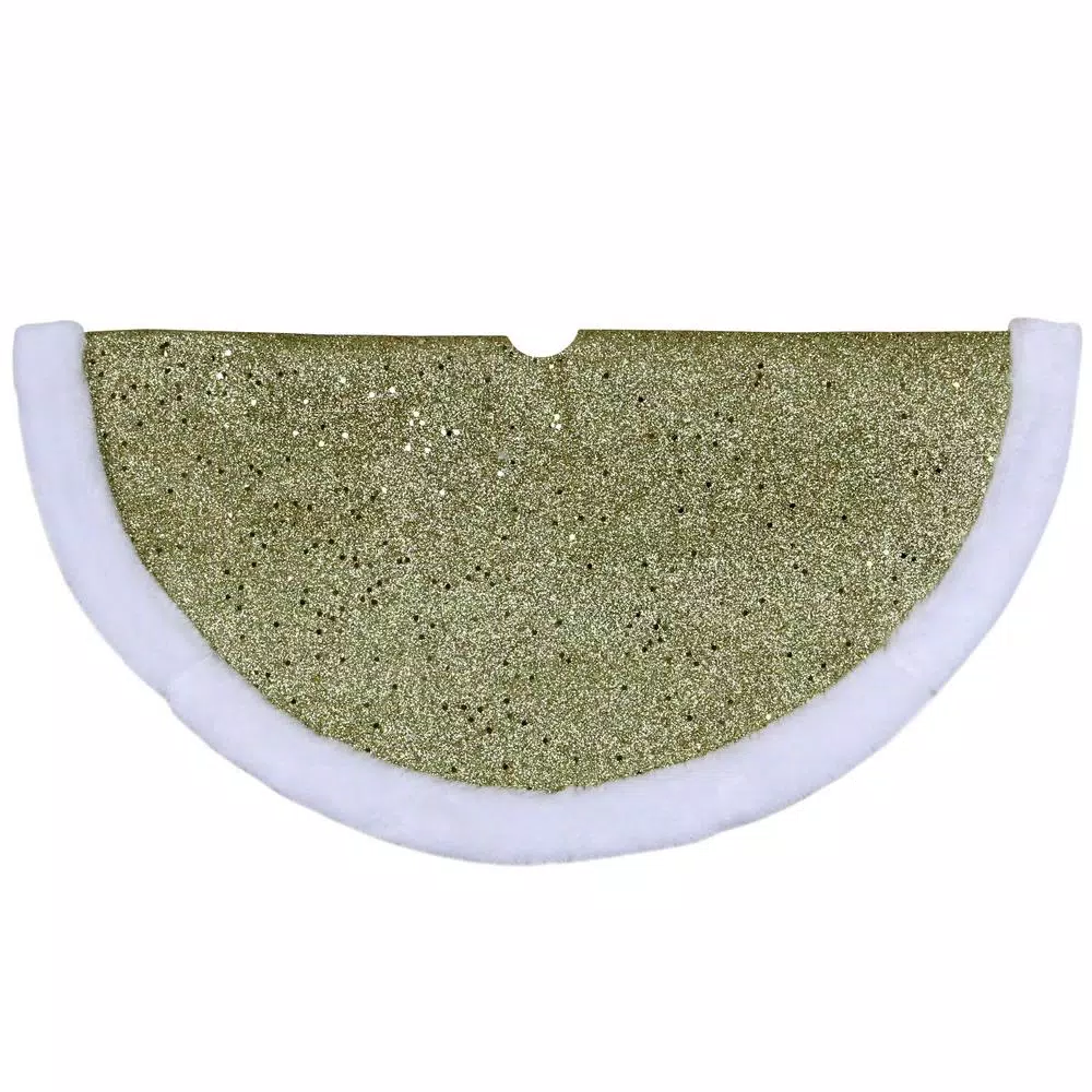 Christmas Tree Decorations Northlight 20 In. Gold Glittered Mini Christmas Tree Skirt With Faux Fur Trim 1 Christmas Tree Decorations Northlight 20 In. Gold Glittered Mini Christmas Tree Skirt With Faux Fur Trim